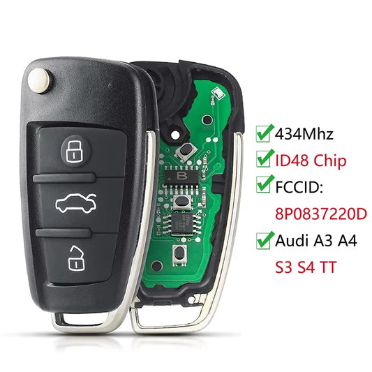 3 Buttons Compatible for A3 S3 A4 S4 TT