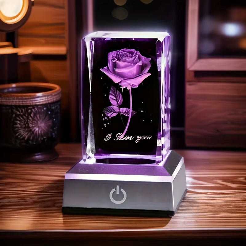 3D Rose LED Night Light