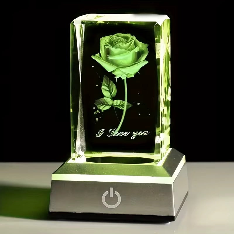 3D Rose LED Night Light