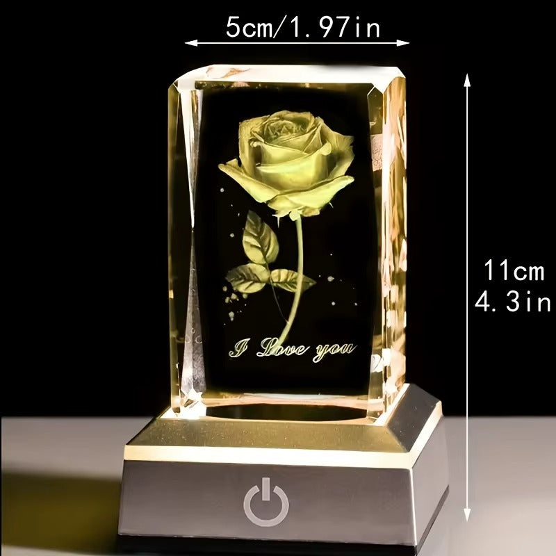 3D Rose LED Night Light