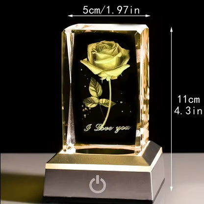 3D Rose LED Night Light