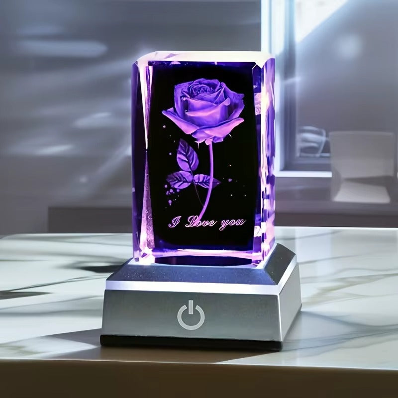3D Rose LED Night Light