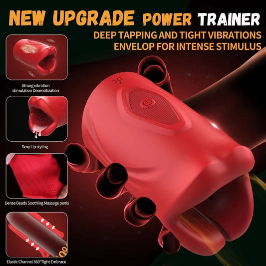 360° Wrapped Mouth Male Masturbator Vibrator