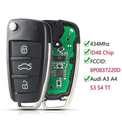 3 Buttons Compatible for A3 S3 A4 S4 TT