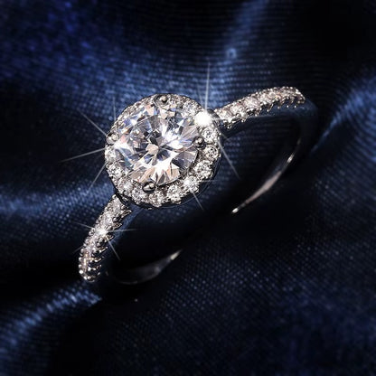 100% Real Moissanite Ring Adjustable