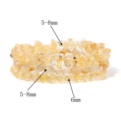 3PcsSet Natural Stone Citrines Bracelets
