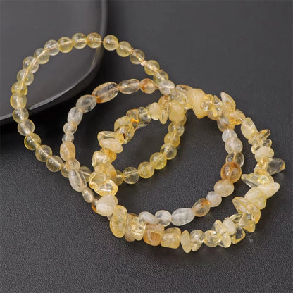 3PcsSet Natural Stone Citrines Bracelets