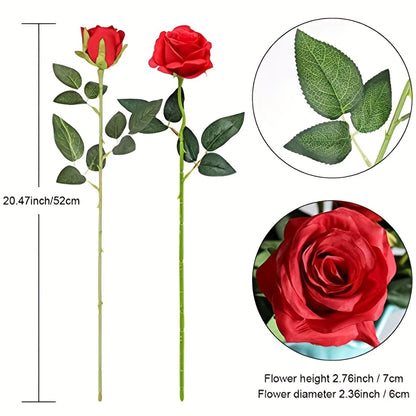 20pcs Realistic Artificial Rose Bouquet