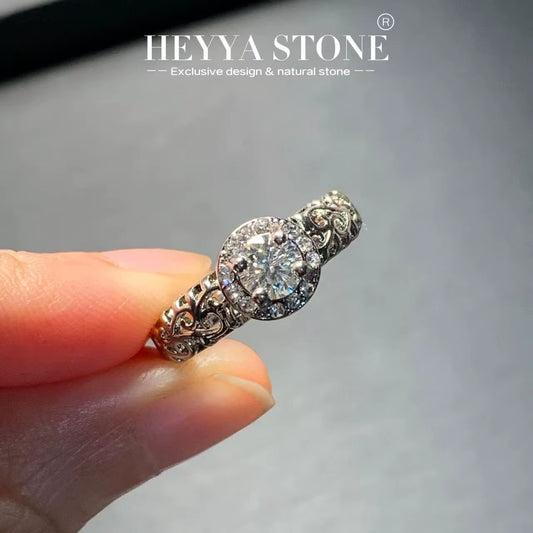 3MM Moissanite Diamond Ring Adjustable Female Ring