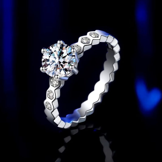 100% Real Moissanite Ring