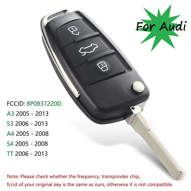 3 Buttons Compatible for A3 S3 A4 S4 TT