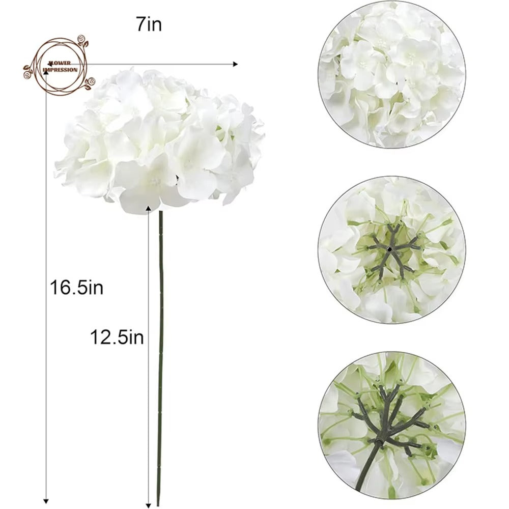 10PCS Artificial Hydrangea Flower Heads
