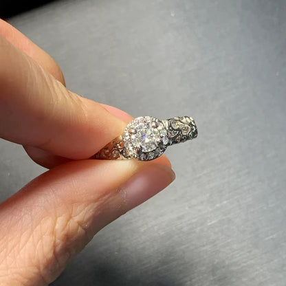 3MM Moissanite Diamond Ring Adjustable Female Ring