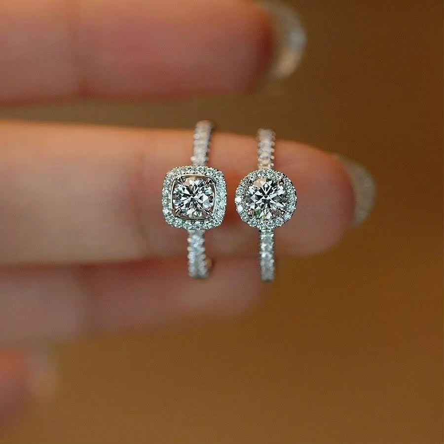 100% Real Moissanite Ring Adjustable