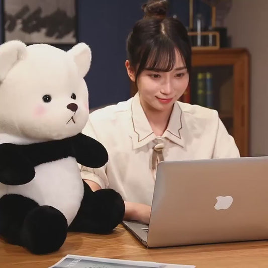 26-60cm Cosplay Black White Panda Teddy Bear